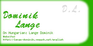 dominik lange business card